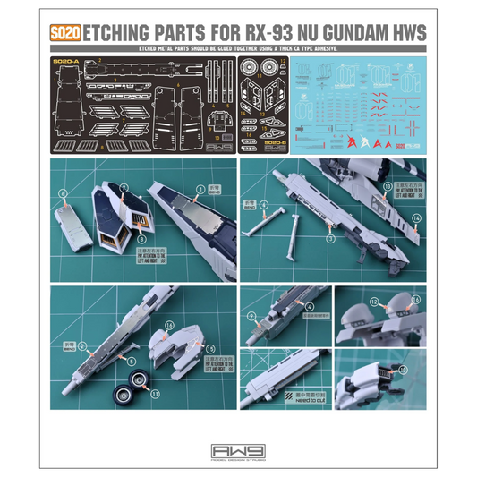 Madworks - Photo Etch Upgrade Parts - S20 RG HWS RX-93 Nu Gundam