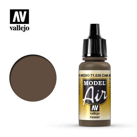 Vallejo - Model Air Camouflage Medium Brown 17ml