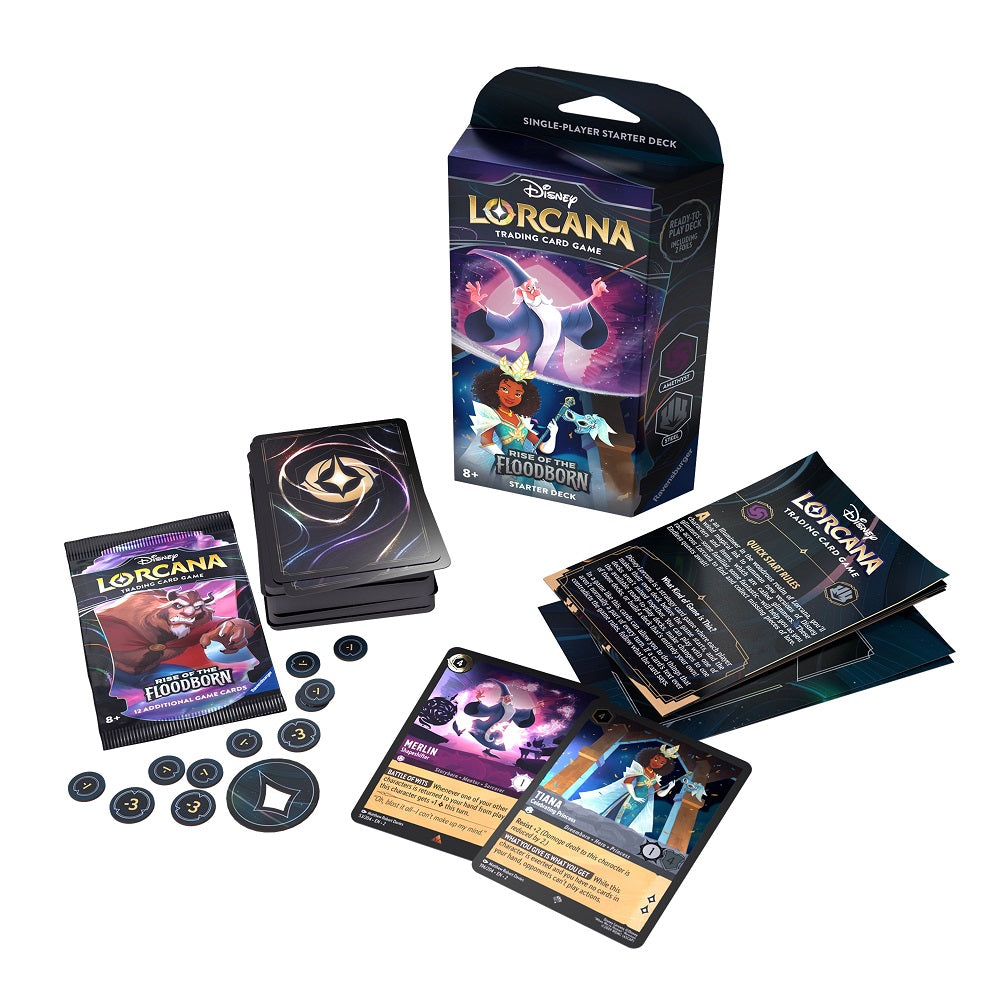 Disney Lorcana - Rise of the Floodborn - Starter Deck (Amethyst & Steel)