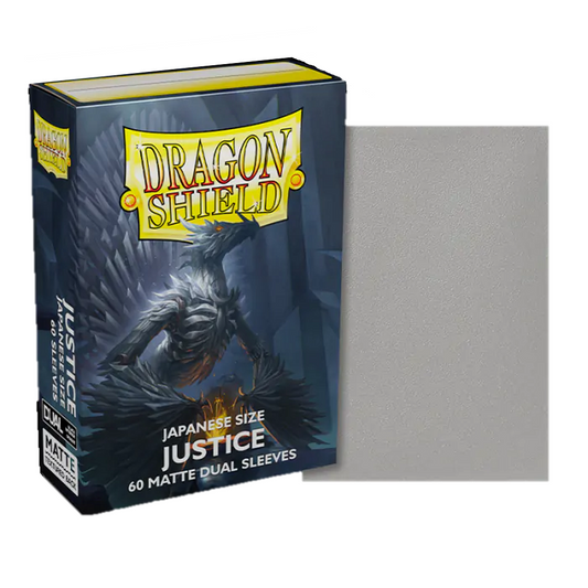 Dragon Shield - Sleeves - Matte Dual Justice Japanese (Silver) (60)