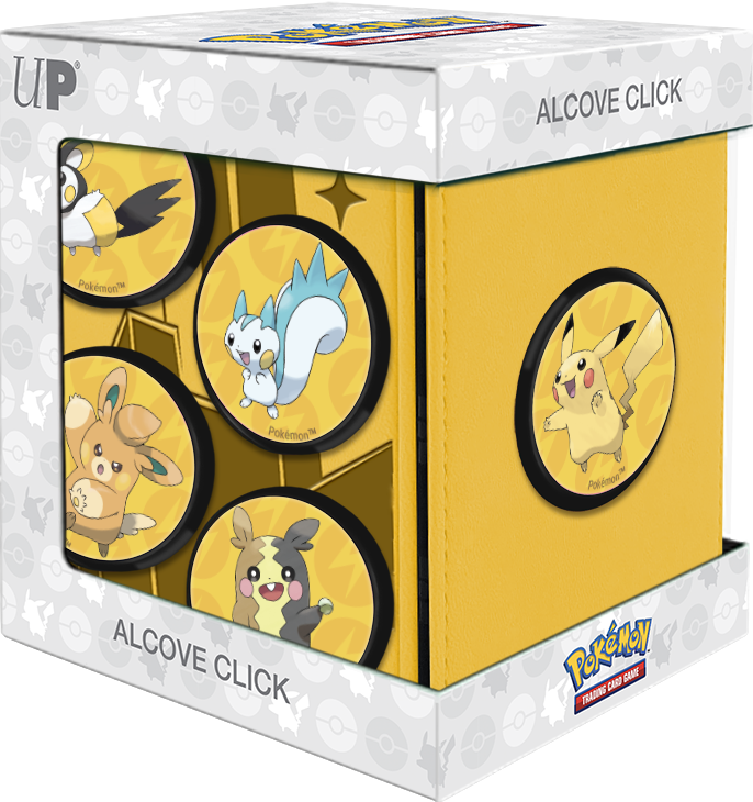 Ultra Pro - Pokemon - Alcove Click Deck Box - Shimmering Skylines (Yellow)