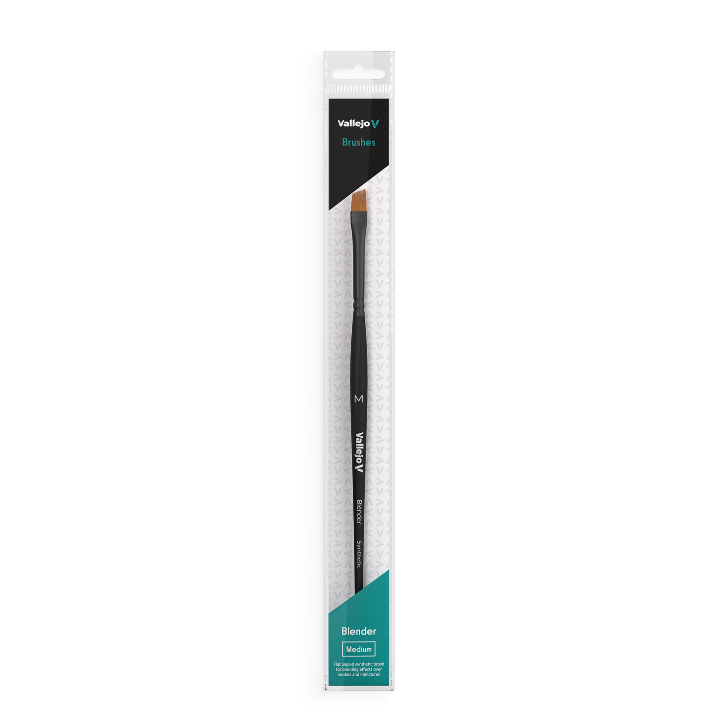 Vallejo - Brushes - Flat Angled Synthetic Brush Medium