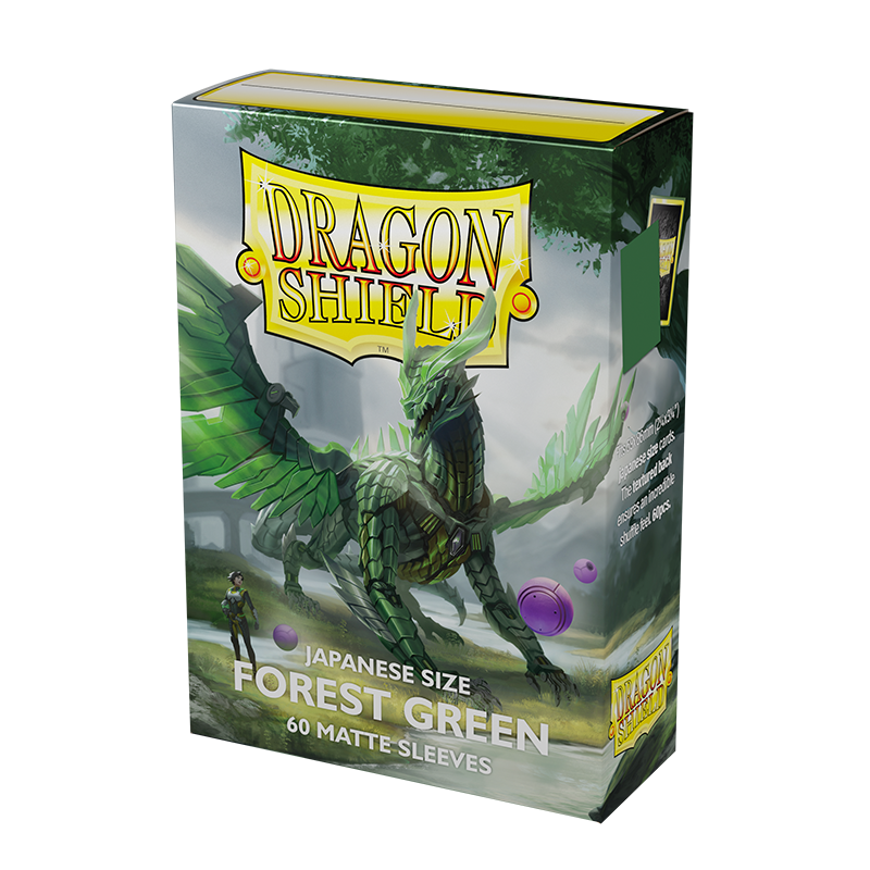 Dragon Shield - Sleeves - Matte Forest Green Japanese (60)