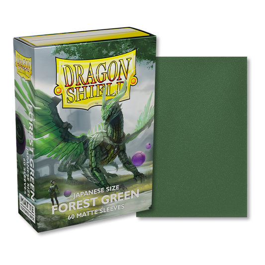 Dragon Shield - Sleeves - Matte Forest Green Japanese (60)