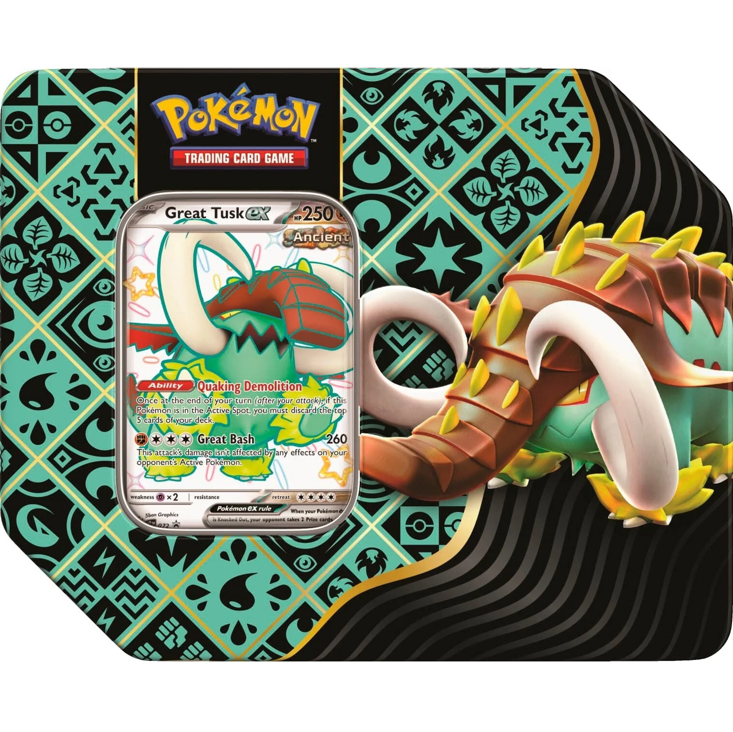 POKEMON - PALDEAN FATES - SHINY GREAT TUSK TIN