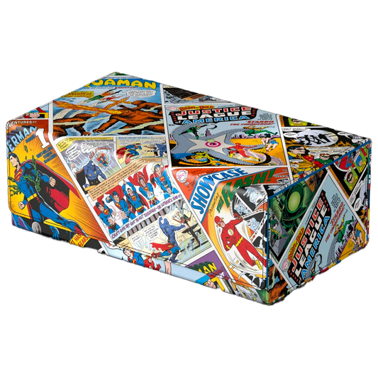Ultimate Guard - Squaroes 1000+ Justice League - Collectors Case "Vintage Comics" — closed exterior
