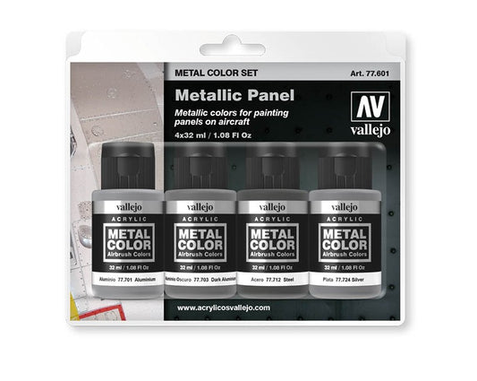 Vallejo - Metal Color Metallic Panel - 4 Paint Set