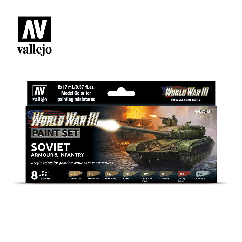 Vallejo - WWII Paint Set - Model Color Wargame Soviet - Set of 6