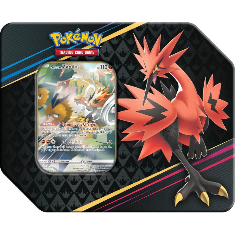 POKEMON - CROWN ZENITH - GALARIAN TIN - GALARIAN ZAPDOS