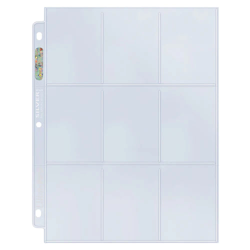 Ultra Pro - 9 Pocket Pages - Silver - 100pk