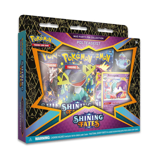 POKEMON - SHINING FATES - BOX SET - MAD PARTY PIN COLLECTION (Polteageist)