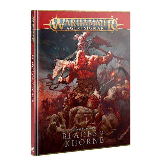 Warhammer Age of Sigmar Blades of Khorne Battletome with detailed lore, warscrolls, Blood Blessings, and painting guides for your army.
