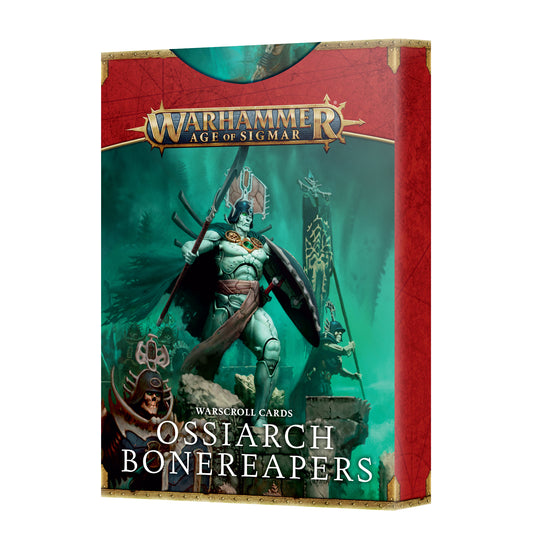 Ossiarch Bonereapers warscroll card pack featuring single and folding cards, plus double-sided tokens for spells, abilities, and tactics.