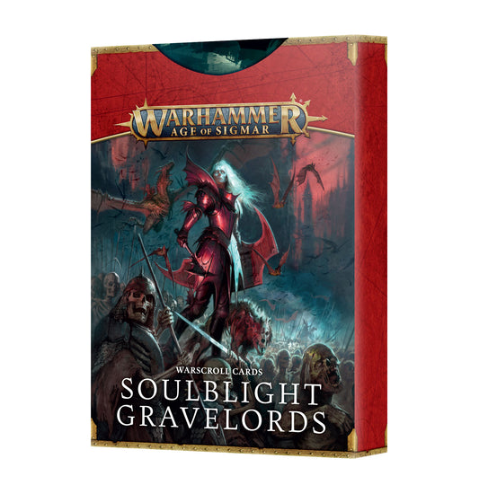 Soulblight Gravelords warscroll card pack featuring single and folding cards, plus double-sided tokens for spells, abilities, and tactics.